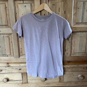 Madewell XXS Whisper Crewneck Tee Muted Mauve Pink Crewneck Short Sleeve T-Shirt